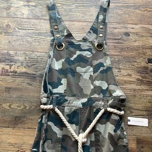 Brand new camo overalls from Anthropologie size 4